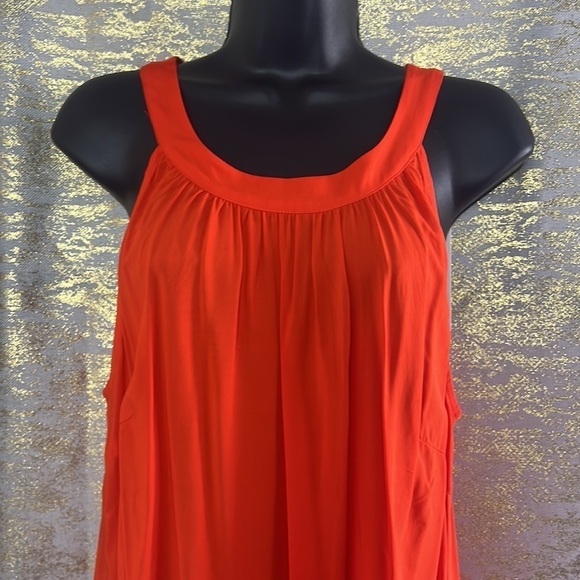 Tom Tailor Hot Orange/Red Round Neck Loose Style Top Size US 8 - Picture 4 of 15